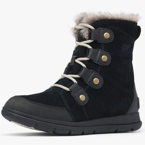 Sorel Black and Cream Winter Boots